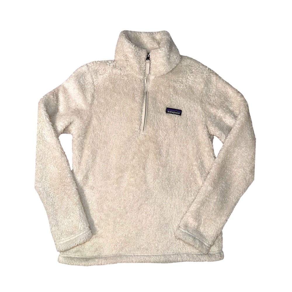 Patagonia Womens Los Gatos 1/4 Zip Fleece Pullover Cream White Small